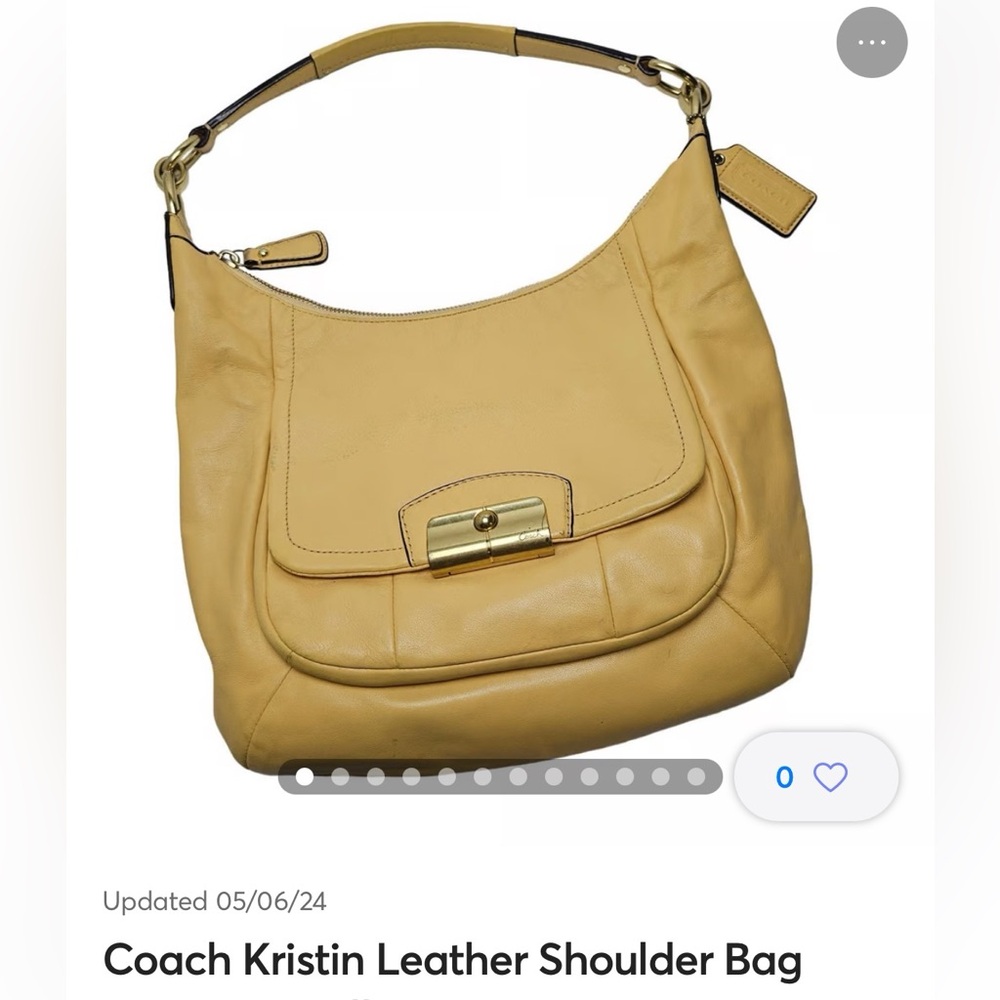 Kristin Coach Light Tan leather Handbag - Picture 2 of 8